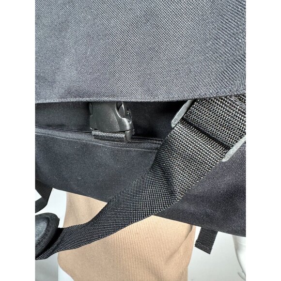 Convertible Black Backpack Messenger Bag With Multiple Compartments Adjustable S - Picture 15 of 16